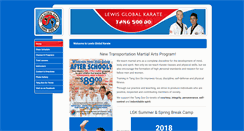 Desktop Screenshot of lewisglobalkarate.com