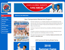 Tablet Screenshot of lewisglobalkarate.com